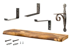 Geschmiedete Metallregalhalterung Eisenwinkel Regalträger Winkeleisen Wandboard - Bild 1 von 45