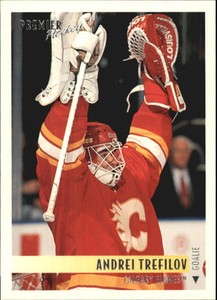 1994-95 Topps/OPC Premier Calgary Flames Hockey Card #166 Andrei Trefilov