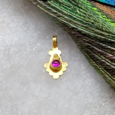 10X5MM 18k Yellow Gold Charm Pendant 18k Solid Gold Pendant DIY Jewelry - Image 1 of 4