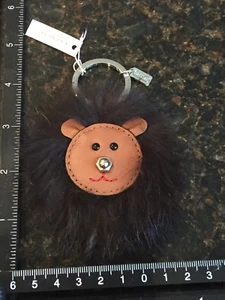 COACH Brown Mink Fur Bear Keychain NWT - Bild 1 von 4