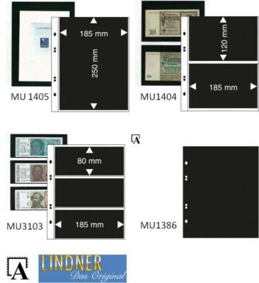 LINDNER Multi Collect Folienblätter f. Banknoten MU1404,MH1405,MU3103,MU1386
