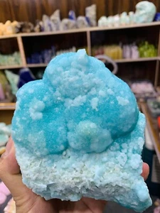 Premium Quality 1.2kg Natural Stone Blue Aragonite Crystal Mineral Specimen - Picture 1 of 7