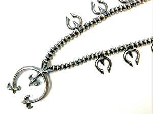 Amerikanische Ureinwohner zierlich Sterlingsilber Kürbisblüte - Bild 1 von 8