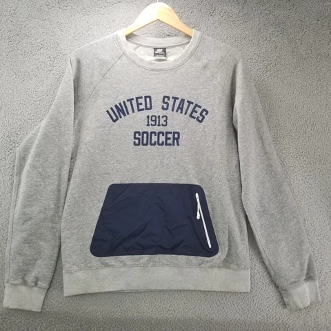 United States Soccer 1913 Centennial Sweater Mens Large Gray Sweatshirt USA Cover
