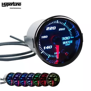 52mm Water Temp Gauge 7 Color 2"-1/16" Temperature Meter 100-300℉ W/Sensor - Picture 1 of 12