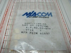 1PCS MA/COM 2007-7188-00 RF SMA Adapter 50 Ohms Max:12GHZ - Imagen 1 de 3