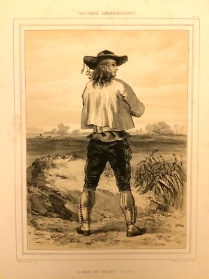 Galerie armoricaine homme du Faouet Lalaisse XIXe Morbihan - Photo 1/2