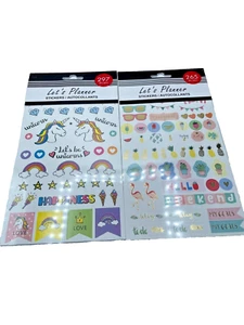 Let's Planner Stickers 265 & 297 Pieces - Unicorns, Cactus, Pineapple, etc... - Picture 1 of 8