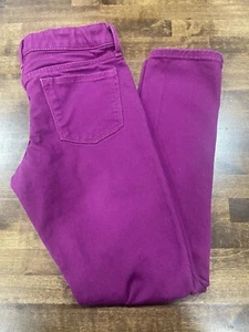 Gap Denim Girls Jeans Size 12, Stretch Super Skinny Purple EUC - Picture 1 of 5