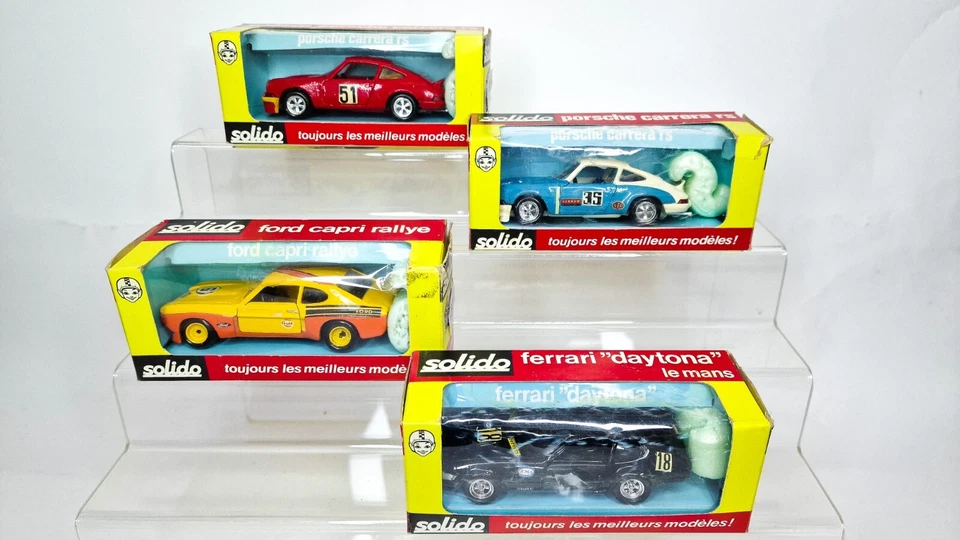 SOLIDO auto 1:43 Ford Capri rallye, Porsche Carrera RS, Ferrari Daytona *scegli* - Immagine 1 di 1
