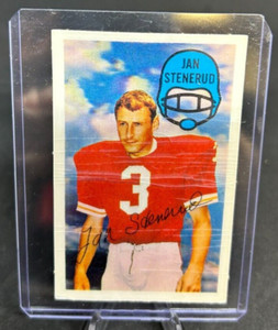 1970 Kellogg's 3-D Football Card Jan Stenerud #20 SL