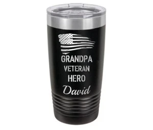 Opa Veteran Hero // Personalisierter Reisebecher mit Gravur - Bild 1 von 9