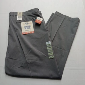 Dockers Signature Go Khakis Men's 40x30 Gray Straight Stretch Fit Pants - Picture 1 of 9