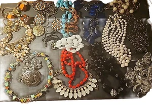 Necklaces EUC. WEAR/SELL BEADS,STONES Granny's Jewelry BOX 15 Vintage (413) - Picture 1 of 15