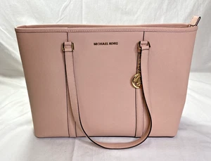 Michael Kors Jet Set Travel Large Shoulder Tote Powder Blush Leather - Picture 1 of 10