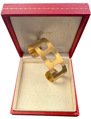 DE COLECCIÓN Cartier DINH VAN 18k Oro Amarillo 35gr Brazalete Geométrico CAJA Foto 1 de 4