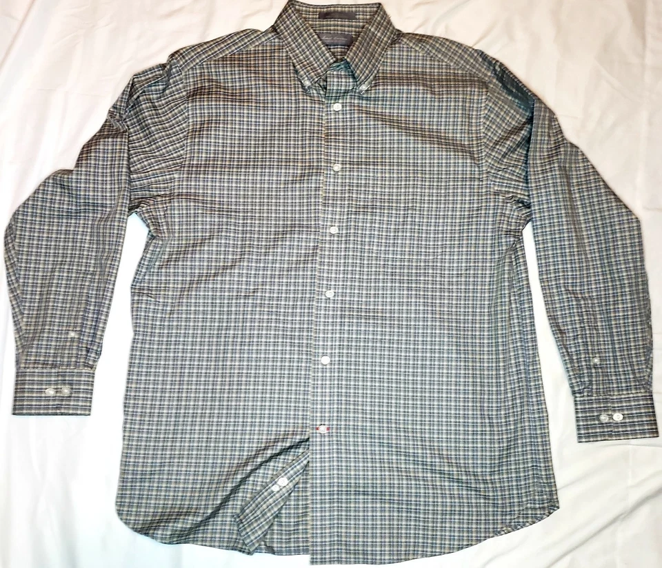 Daniel Cremieux Signature Collection Plaid Button Down Shirt Men's Large Cotton - Image 1 of 4