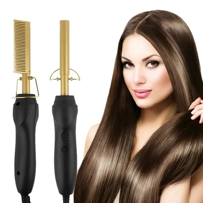Press Comb Hot Comb Professional Hair Hot Comb Straightener Electric Hot Comb - Image 1 of 4