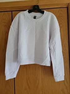 90 Degree Crew Neck Crop Sweatshirt XL White - Picture 1 of 3