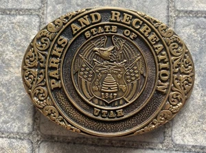 Hebilla de cinturón del estado de Utah para parques y recreación  - Imagen 1 de 4