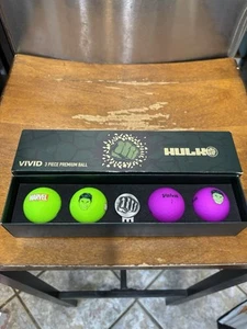 Colvin X Marvel Hulk 4 Pk. Vivid Golf Balls With A Marker New Open Box Avengers - Picture 1 of 7