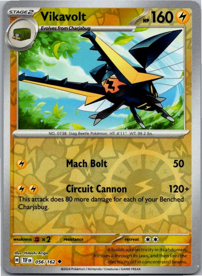 Vikavolt Uncommon SV05: Temporal Forces 056/162 NM Reverse Holo - Image 1 of 2
