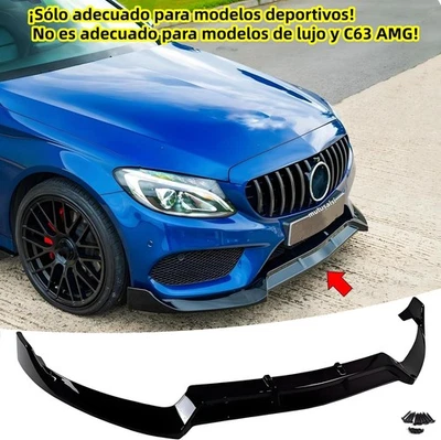 Para Mercedes Clase C W205 C205 S205 2014-2017 de separador de labios delanteros - Imagen 1 de 4