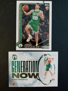 (2) 2025 Topps Generation Now/Base Hugo Gonzalez RCs # GN-28, 228 " Celtics " - Picture 1 of 2