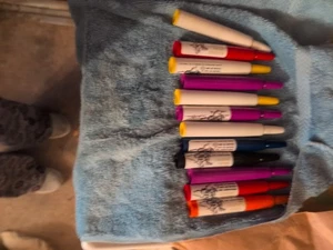 Marcatori indiani piedi neri lotto di 12 nuovi giallo rosso viola è nero arancione - Foto 1 di 1