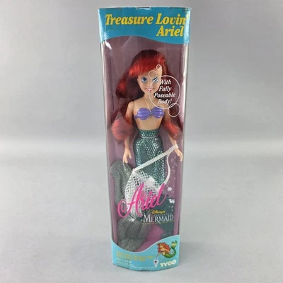 TYCO The Little Mermaid Treasure Lovin Ariel Doll Set Disney Vintage RARE NEW - Image 1 of 4