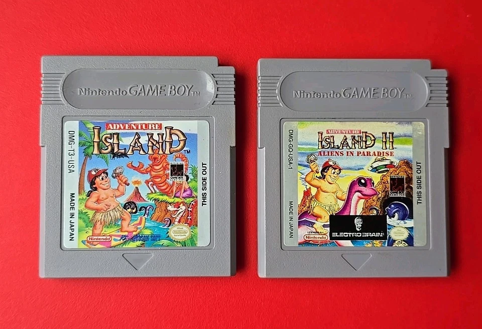 Game Boy Adventure Island I II Aliens in Paradise Nintendo GB Original Lot 2 - Image 1 of 4