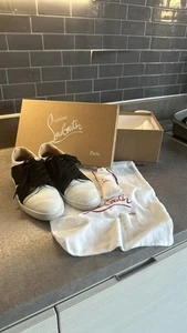 Black And White Genuine Christian Louboutin trainers size 6.5 uk elastikid Donna - Picture 1 of 5