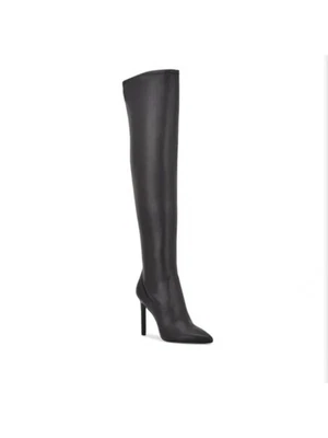 Botas de aguja NINE WEST para mujer negras sobre la rodilla elásticas punta tacy 8 M Foto 1 de 4