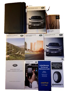 Land Rover Range Rover Velar 2018 OEM manual del propietario bolsa de cuero negro - Imagen 1 de 5