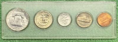 1960-P FRANKLIN HALF MINT SET - UNC - IN HOLDER - L@@K AT PICTURES!!!!!  #6674 - Image 1 of 2