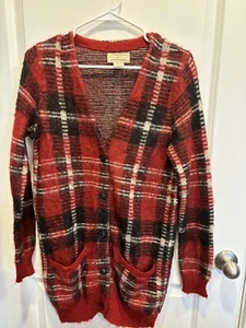 Denim & Supply Ralph Lauren Tartan Plaid V Neck Sweater Size Small - Picture 1 of 3