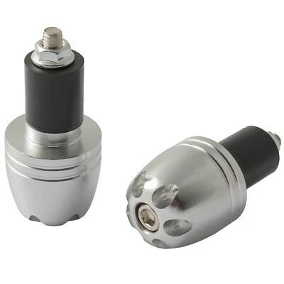Contrappesi Manubrio Moto Scooter Stabilizzatori Accessori Universali Cromo - Immagine 1 di 2