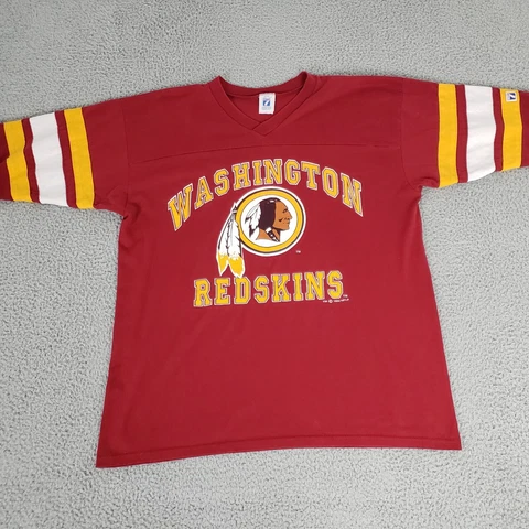 VINTAGE Washington Redskins Shirt Mens Extra Large Red Logo 7 USA Cotton Cover