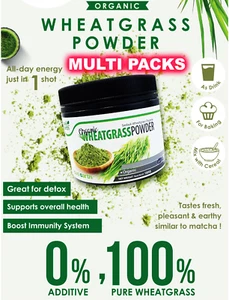 Organic WHEATGRASS POWDER LOVE EARTH Detox Non-GMO Gluten Free 158g High Quality - Picture 1 of 13