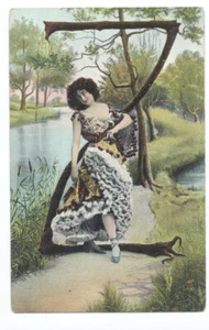 Rustic ALPHABET Series 994 - RARE Large Letter Z as Tree ca1907 - Picture 1 of 2