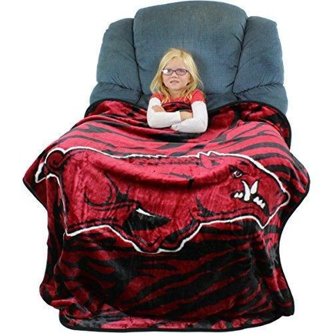 College Covers Arkansas Razorbacks Raschel Throw Blanket, 50" x 60" Cover