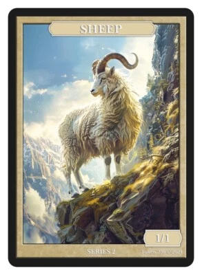 Sheep Token Givememana Tokens Warhammer Magic the Gathering  MTG - Image 1 of 2