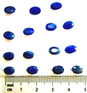 15 Pcs. Oval Shape, 19.25 Ct. Australian Cut Blue Sapphire, Loose Stones - Bild 1 von 5