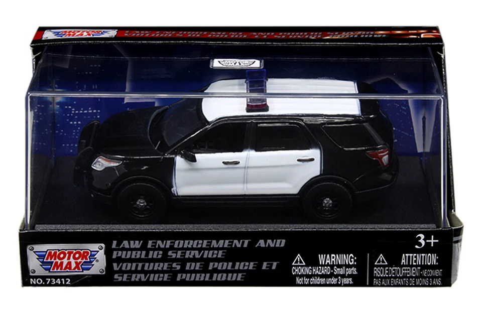Motormax 1:43(5") Black/White  2015 Ford Explorer Police Interceptor  79478-6E2 - Image 1 of 1