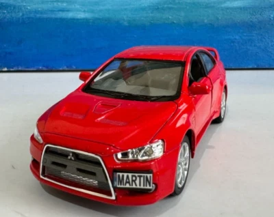 Mitsubishi Lancer Evolution X Pressofuso Tuo Nome Piastre Modello Compleanno Boy - Immagine 1 di 4