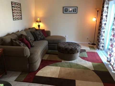 Retro Textured Fabric Sofa And Matching Chair With Cushions Slightly Used Cover