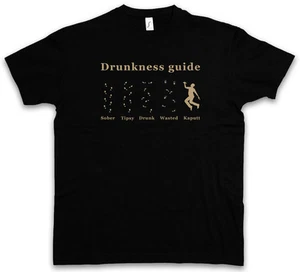 DRUNKNESS GUIDE T-SHIRT - Wasted Drunk Barfly Boose Fun Sober Kater schamlos - Bild 1 von 2