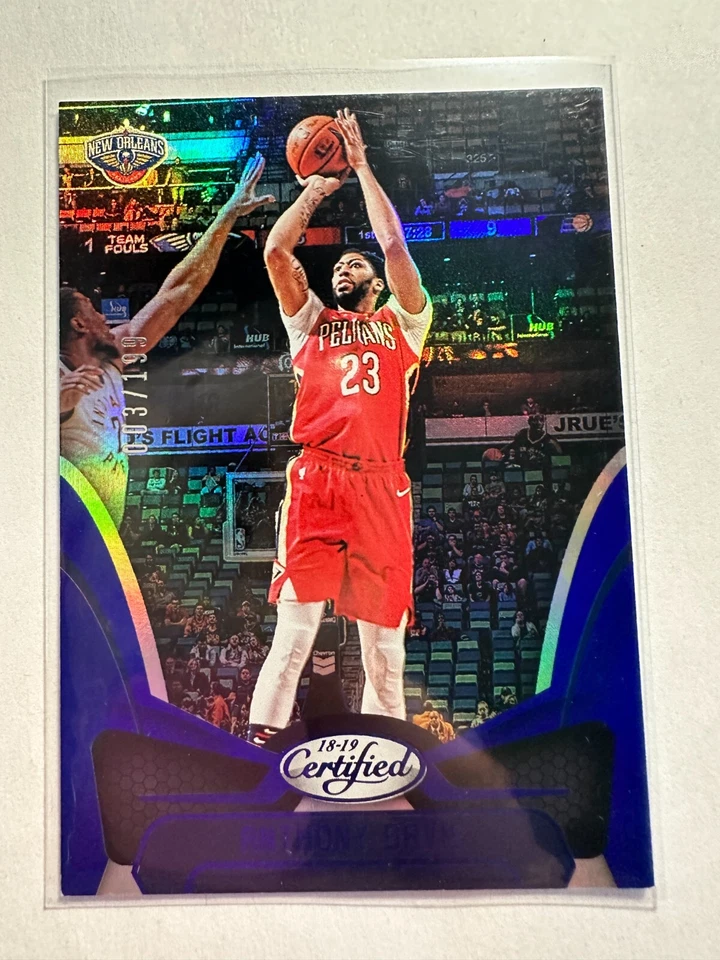 K31,865 - 2018-19 Certified Mirror Blue #95 Anthony Davis #/199 - Image 1 of 1