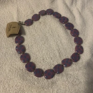 Kazuri "Beads And Pottery Handmade Necklace Rare With Tag Fashion Elegant Purple - Bild 1 von 8