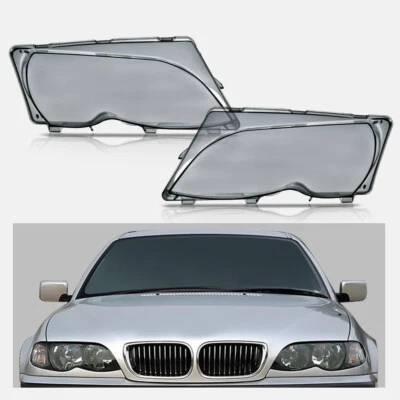Fit For 2002-2005 BMW E46 320i 325i 325xi 330i 330xi Headlight Replacement Lens - Image 1 of 4